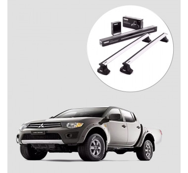 Rack p/ L-200 Triton Sport 17/... - Thule Wingbar Rapid System Prata